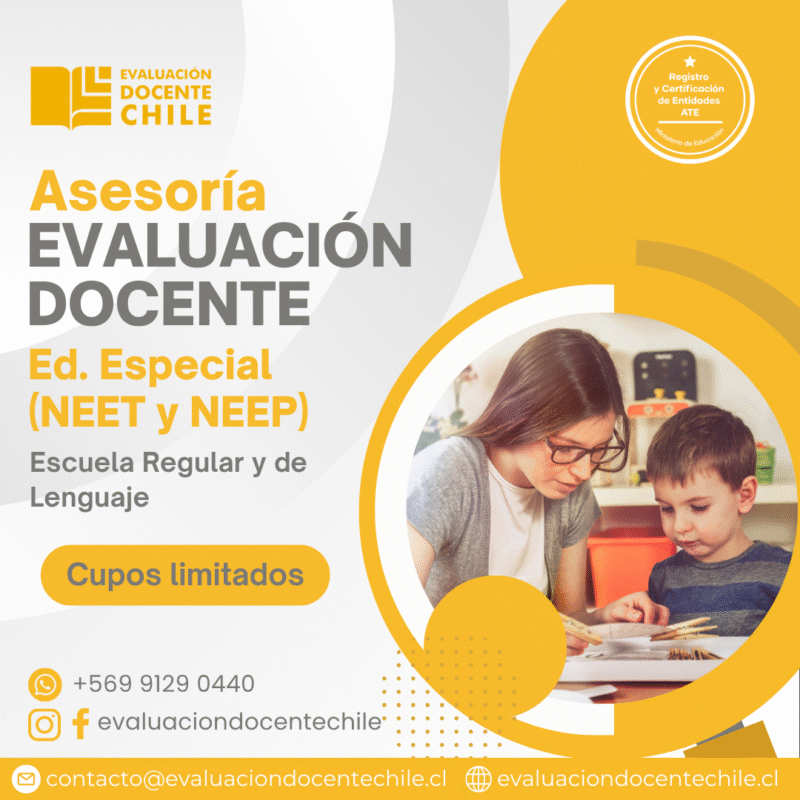 Asesorías Portafolio de Evaluación Docente Ed. Especial Escuela Regular y de Lenguaje (NEET y NEEP)