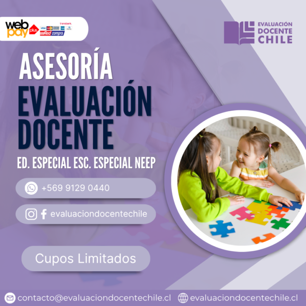Asesorías Portafolio de Evaluación Docente Ed Especial Escuela Especial NEEP