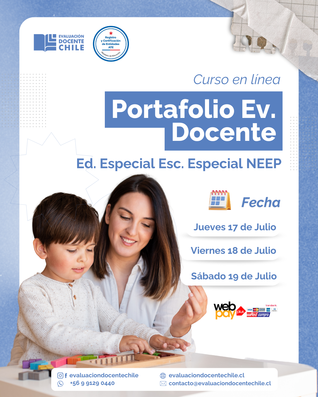 Curso "Portafolio Ev. Docente" Ed. Especial en escuela especial (NEEP)