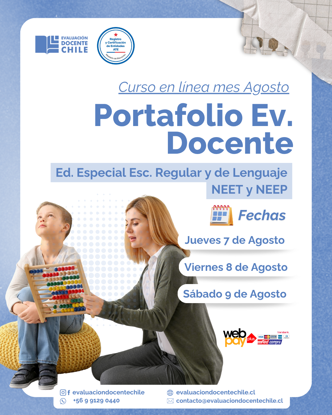 Curso "Portafolio Ev. Docente" Ed. Especial Escuelas Regulares y de Lenguaje
