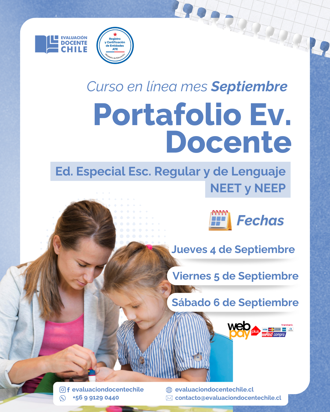 Curso "Portafolio Ev. Docente" Ed. Especial Escuelas Regulares y de Lenguaje