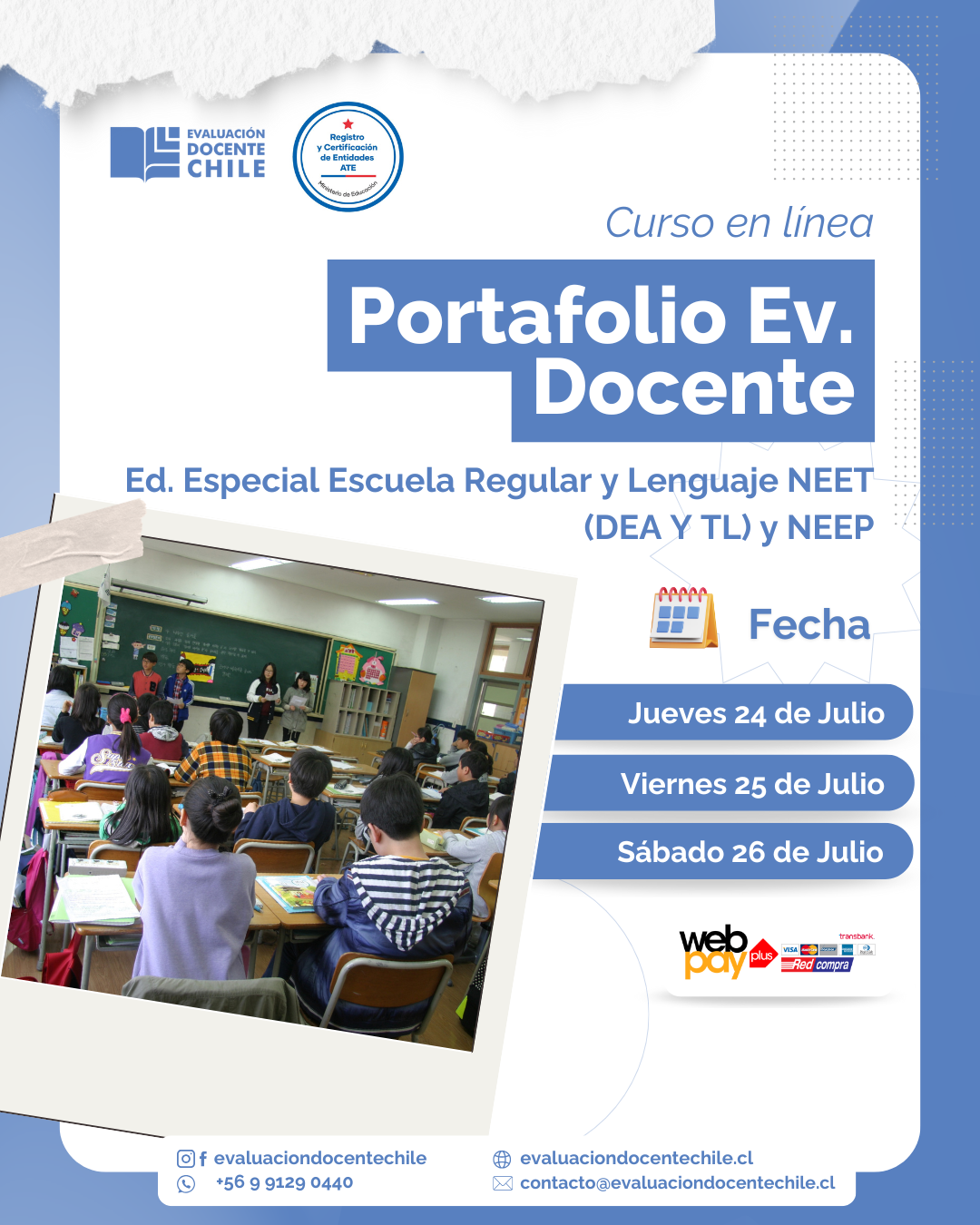 Curso "Portafolio Ev. Docente" Ed. Especial Escuelas Regulares