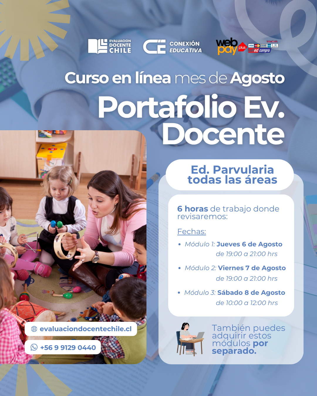 Curso "Portafolio Ev. Docente" Ed. Parvularia (Agosto)