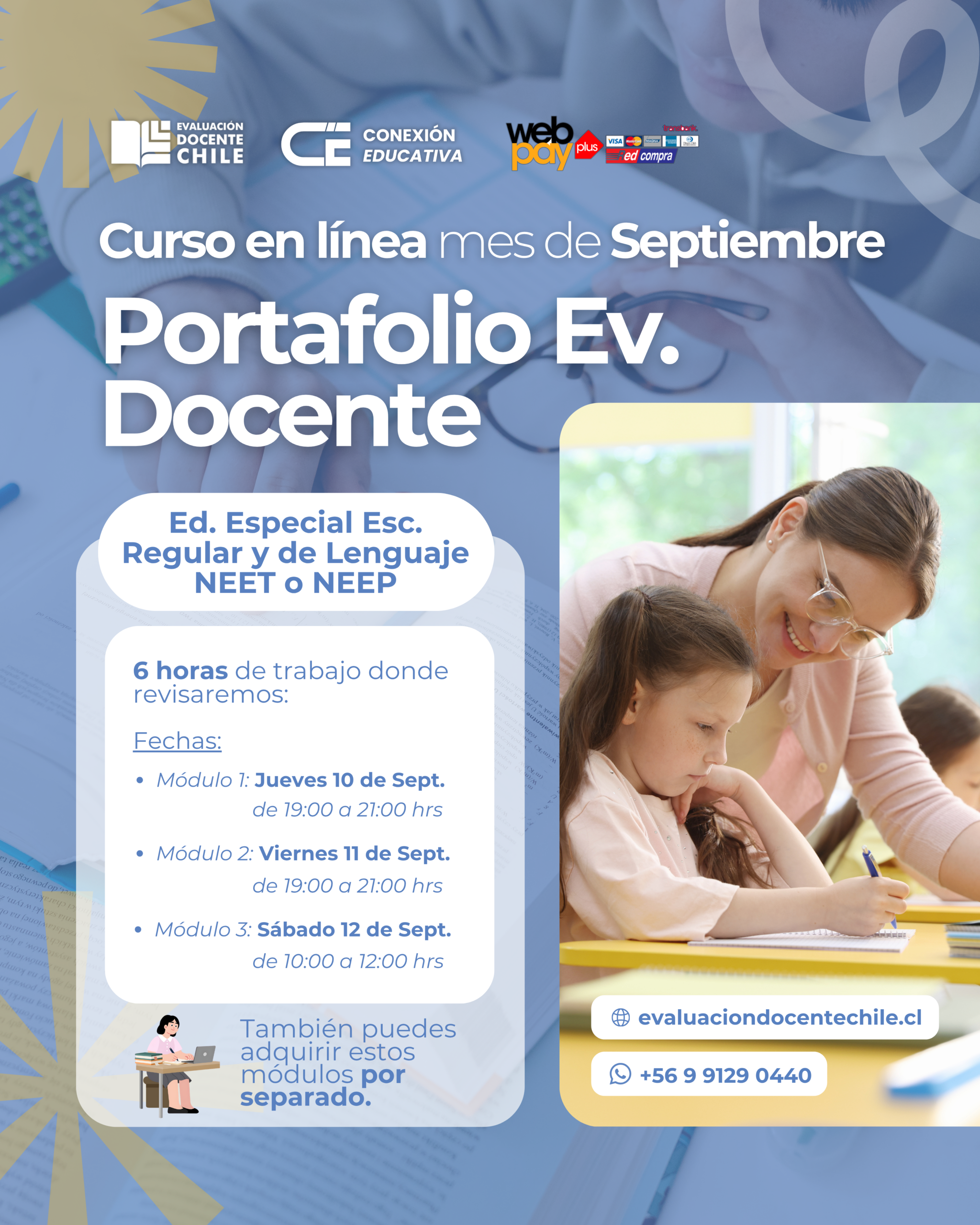 Curso "Portafolio Ev. Docente" Ed. Especial escuela regular y de lenguaje (NEET o NEEP) (Septiembre)